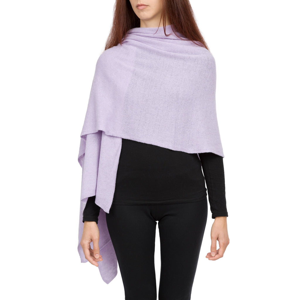 Benny Top - Classic pure cashmere wrap: Baby pink