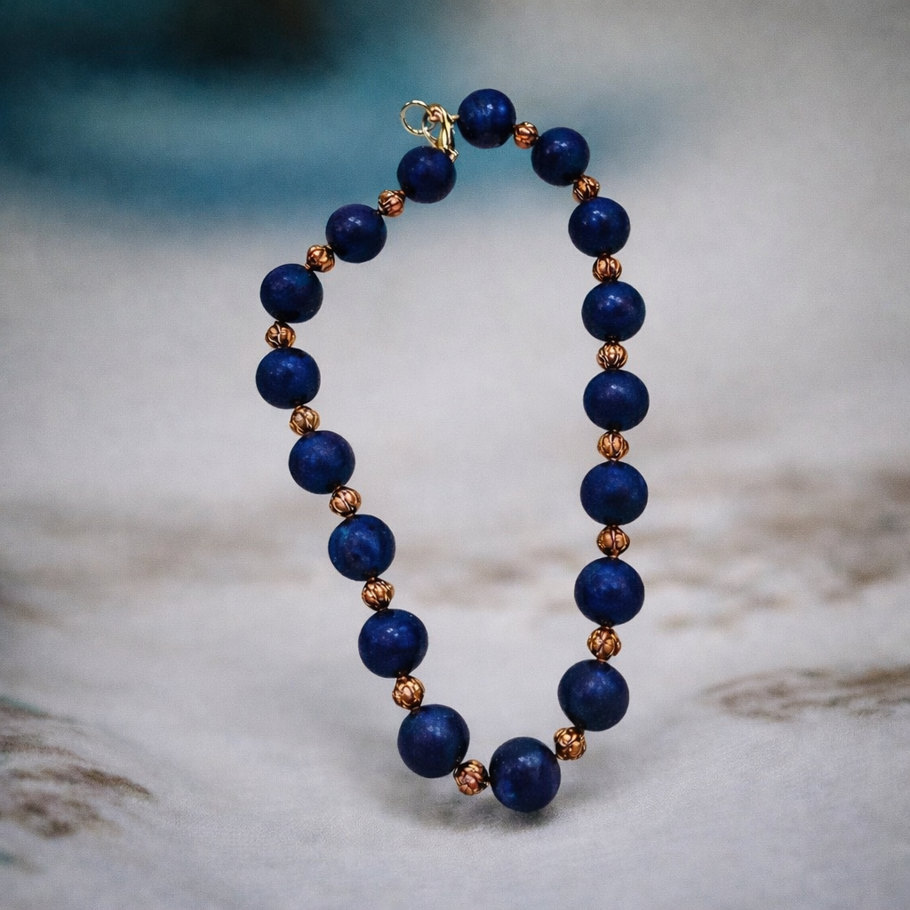 The Wilma Lapis Lazuli and Copper Necklace