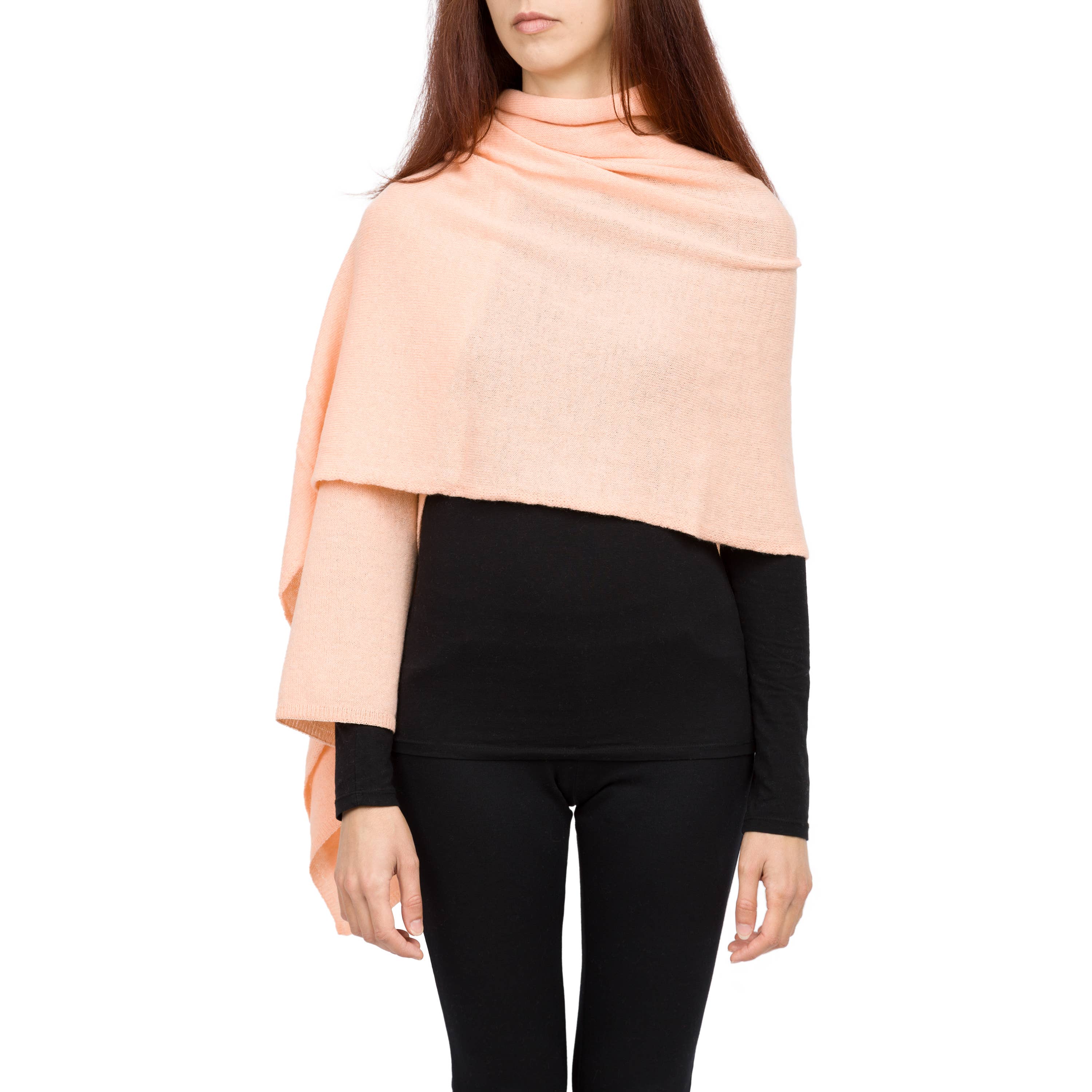 Benny Top - Classic pure cashmere wrap: Baby pink