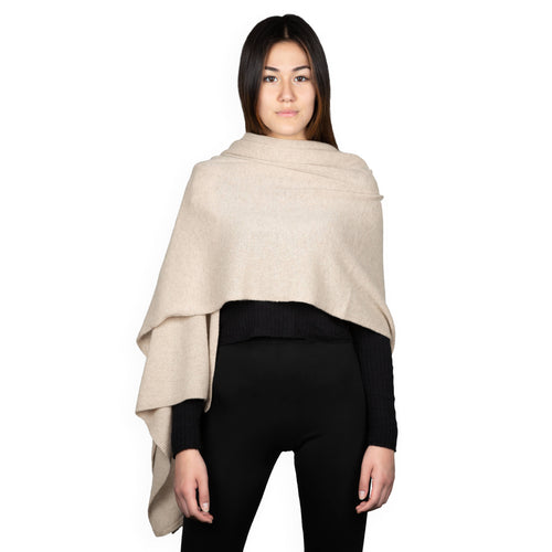 Benny Top - Classic pure cashmere wrap: Baby pink