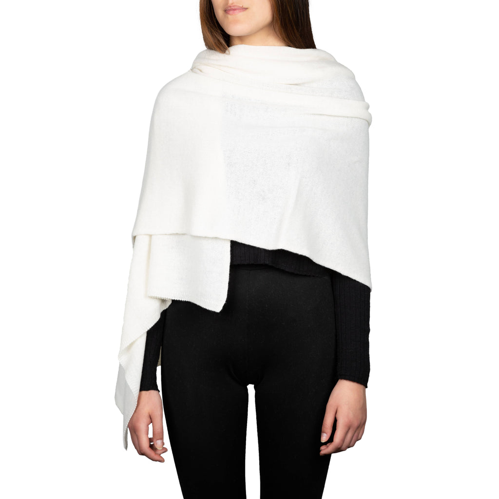 Benny Top - Classic pure cashmere wrap: Baby pink