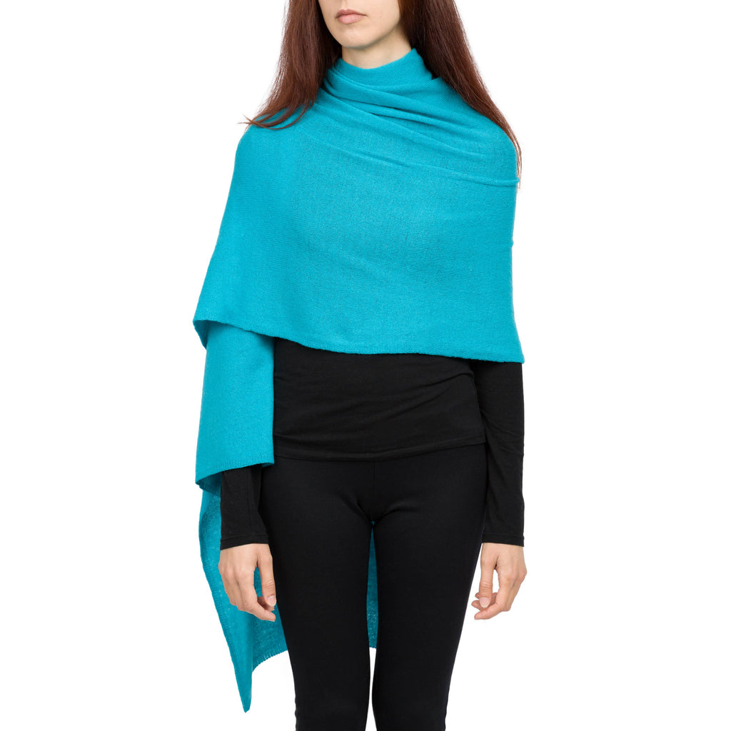 Benny Top - Classic pure cashmere wrap: Baby pink