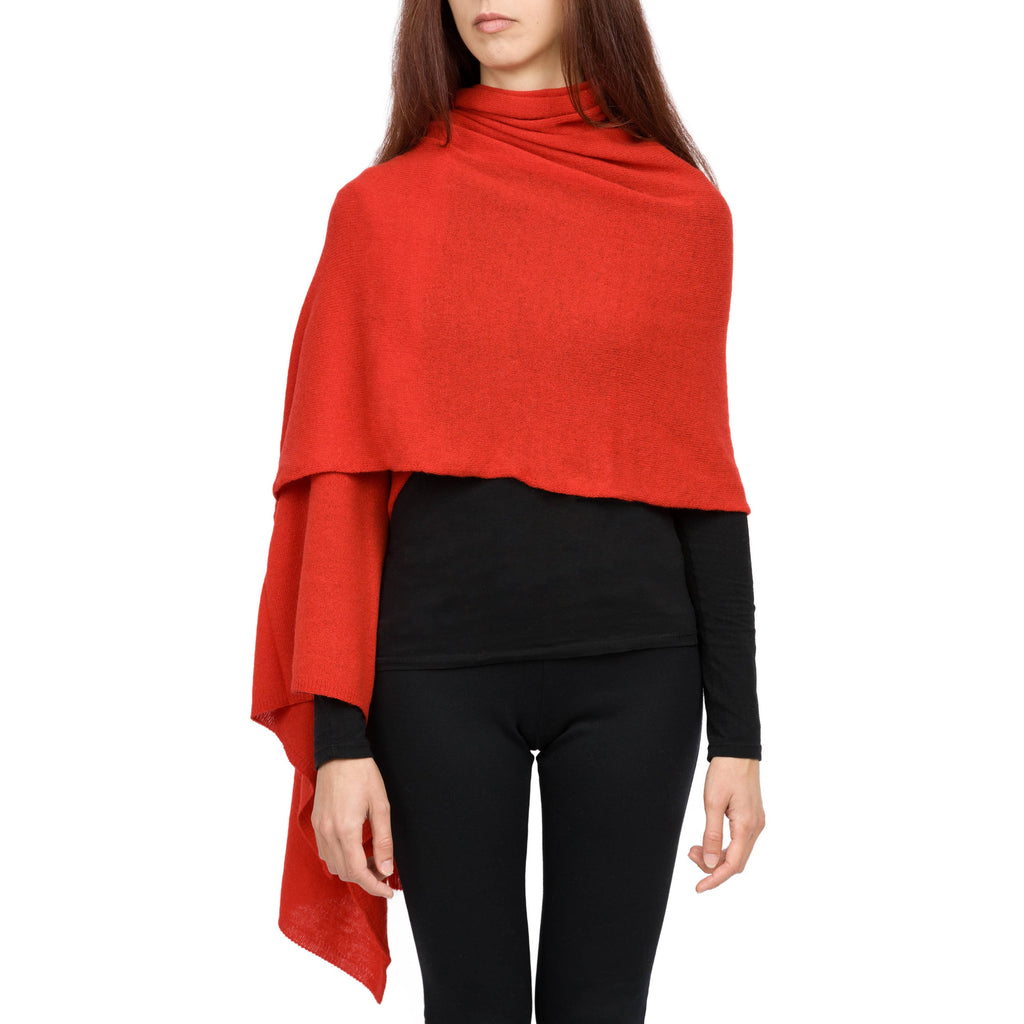 Benny Top - Classic pure cashmere wrap: Baby pink