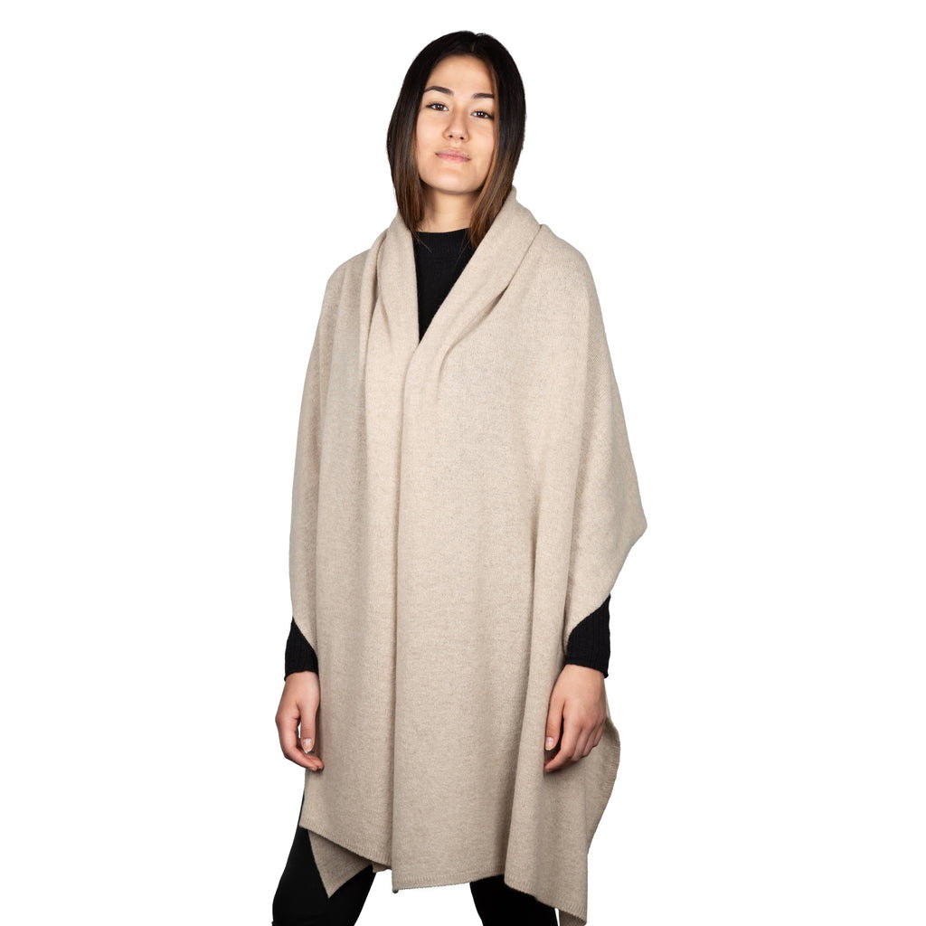 Benny Top - Classic pure cashmere wrap: Baby pink