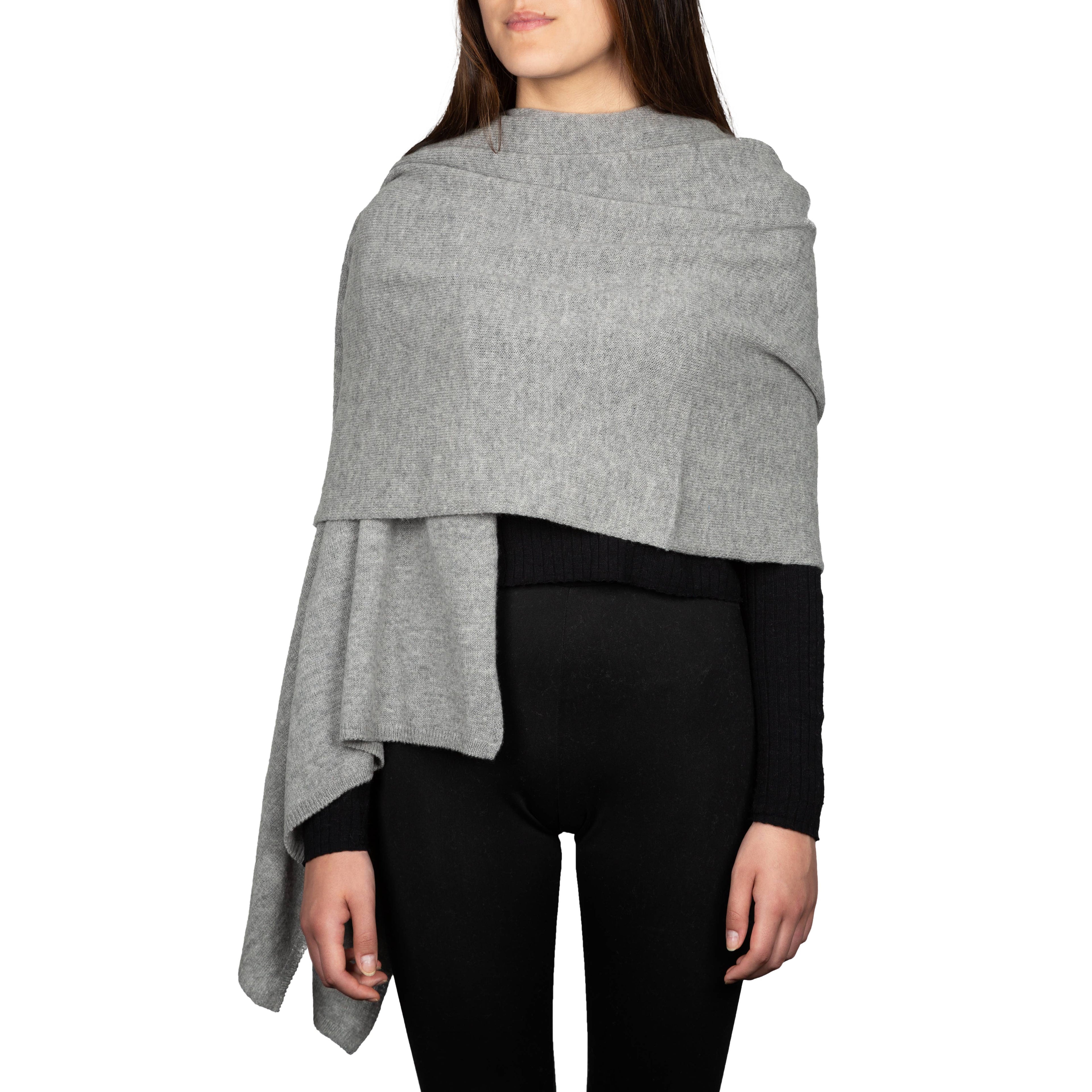 Benny Top - Classic pure cashmere wrap: Baby pink