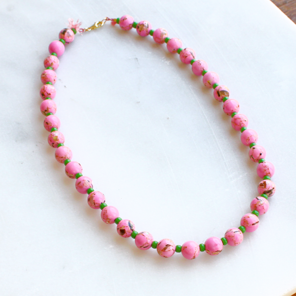 Desert Bloom Lilac Necklace: 18 inch