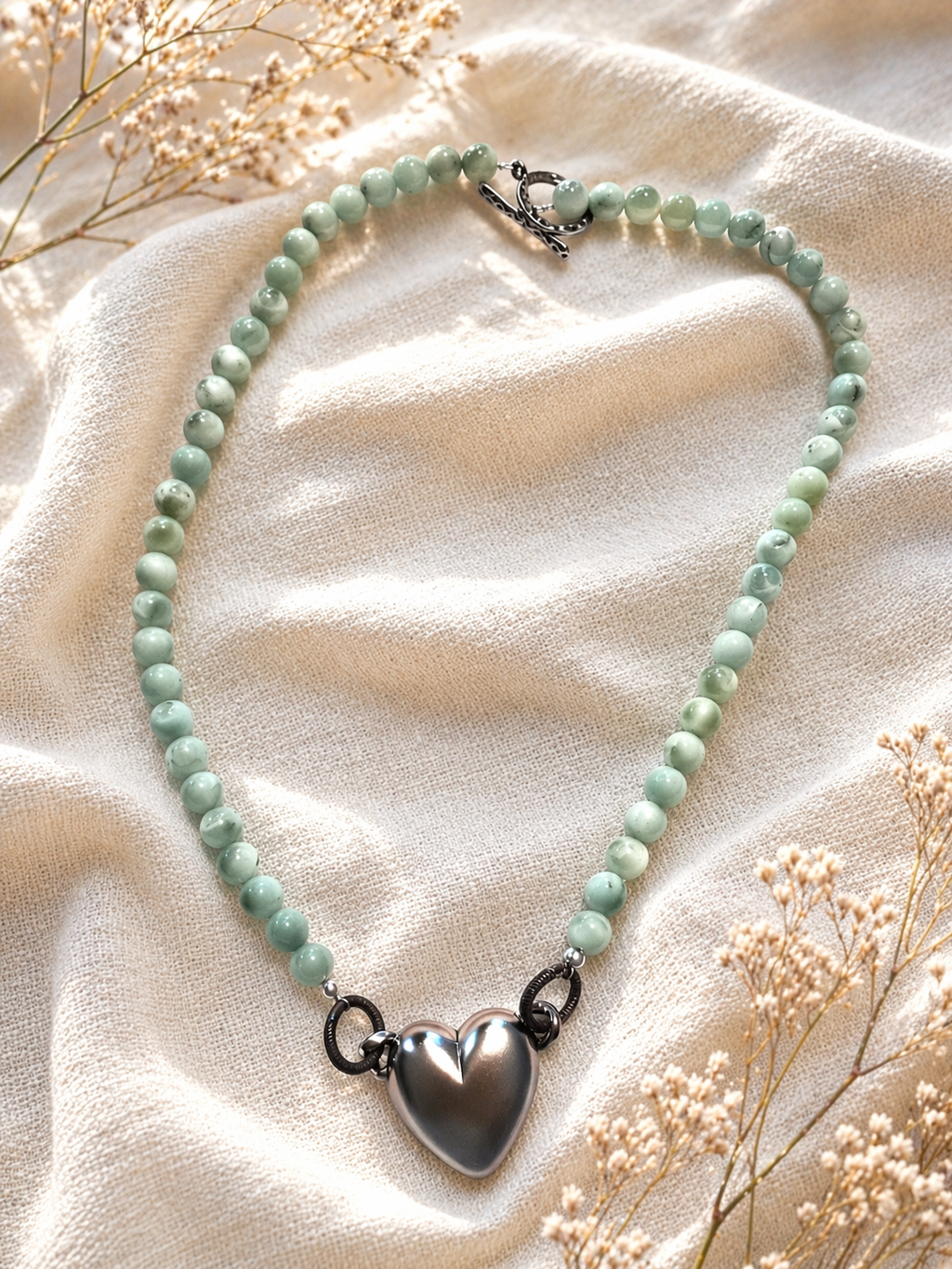 The Montana Chrome Plated Heart