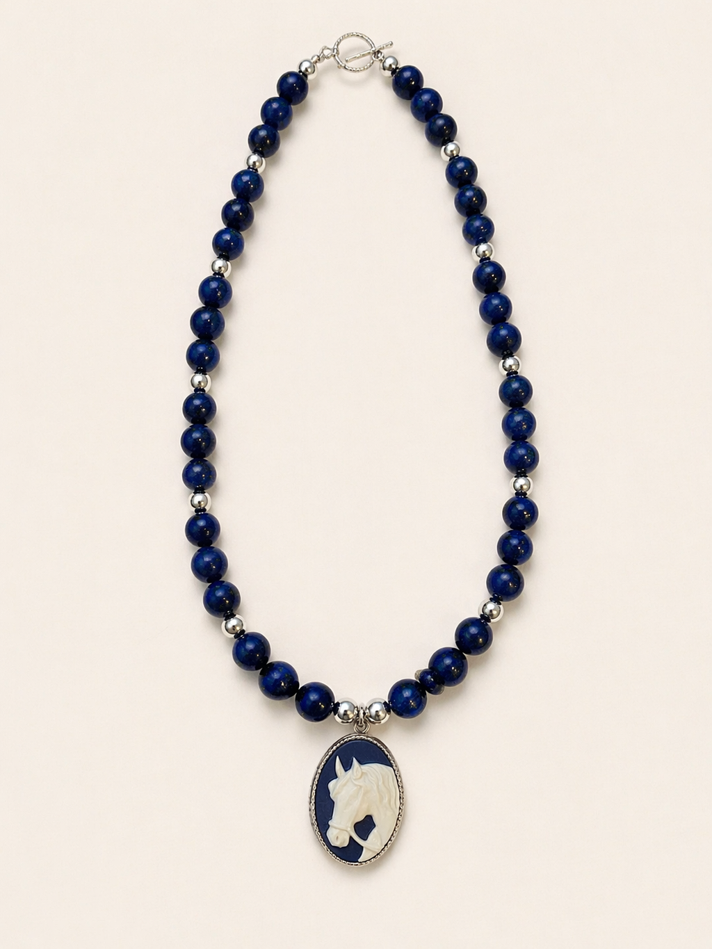 The Midnight Equestrian Cameo Necklace