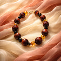 The Wilma Brown Beads with Amber and Black Accents