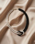 The Classics Pearl and Onxy Infinity Necklace
