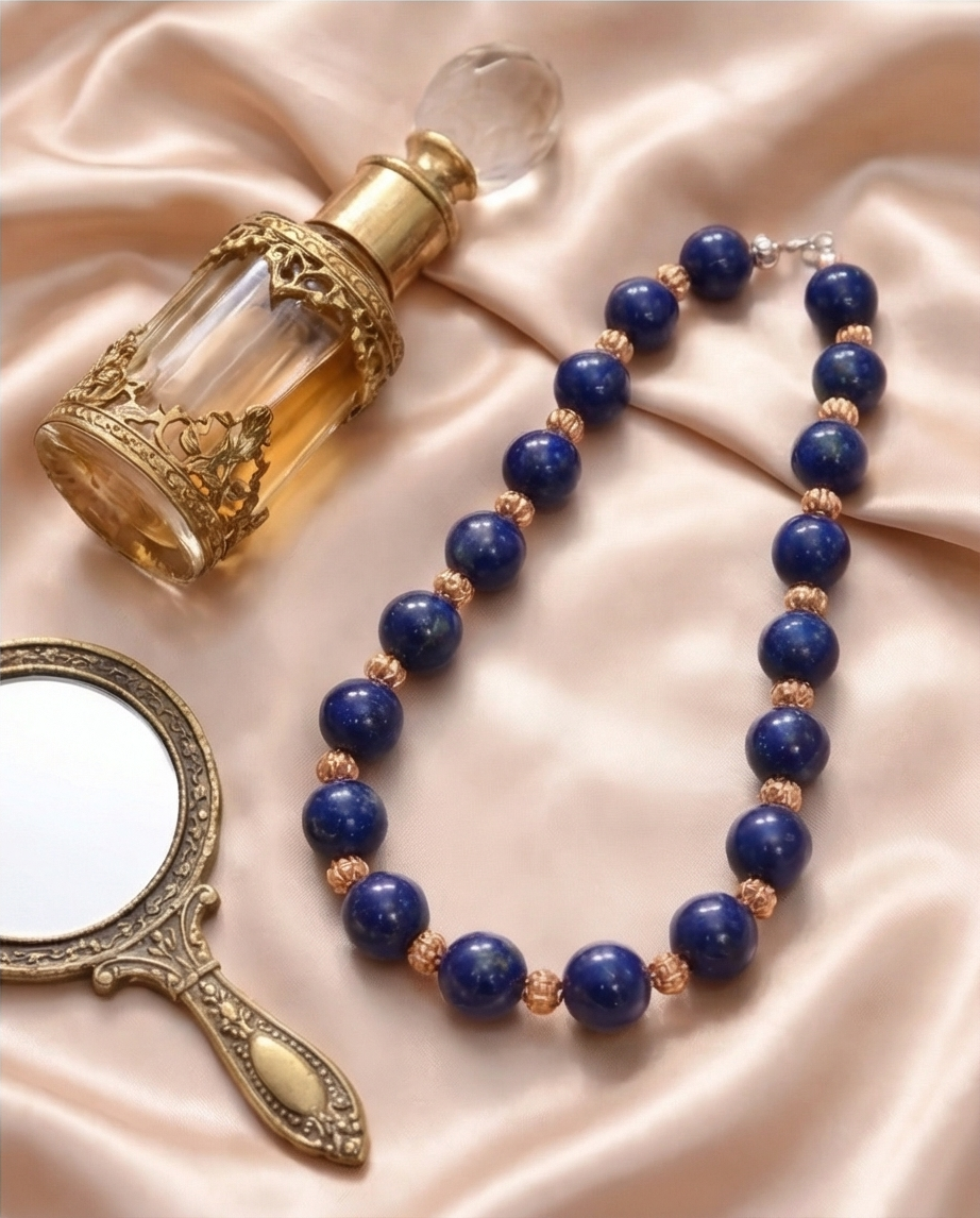 The Wilma Lapis Lazuli and Copper Necklace