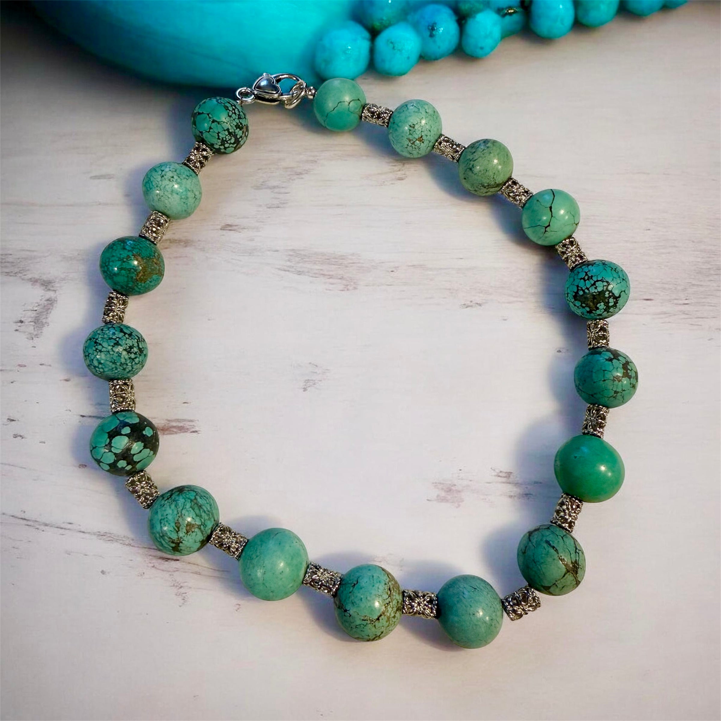 The Wilma Turquoise and Silver Necklace