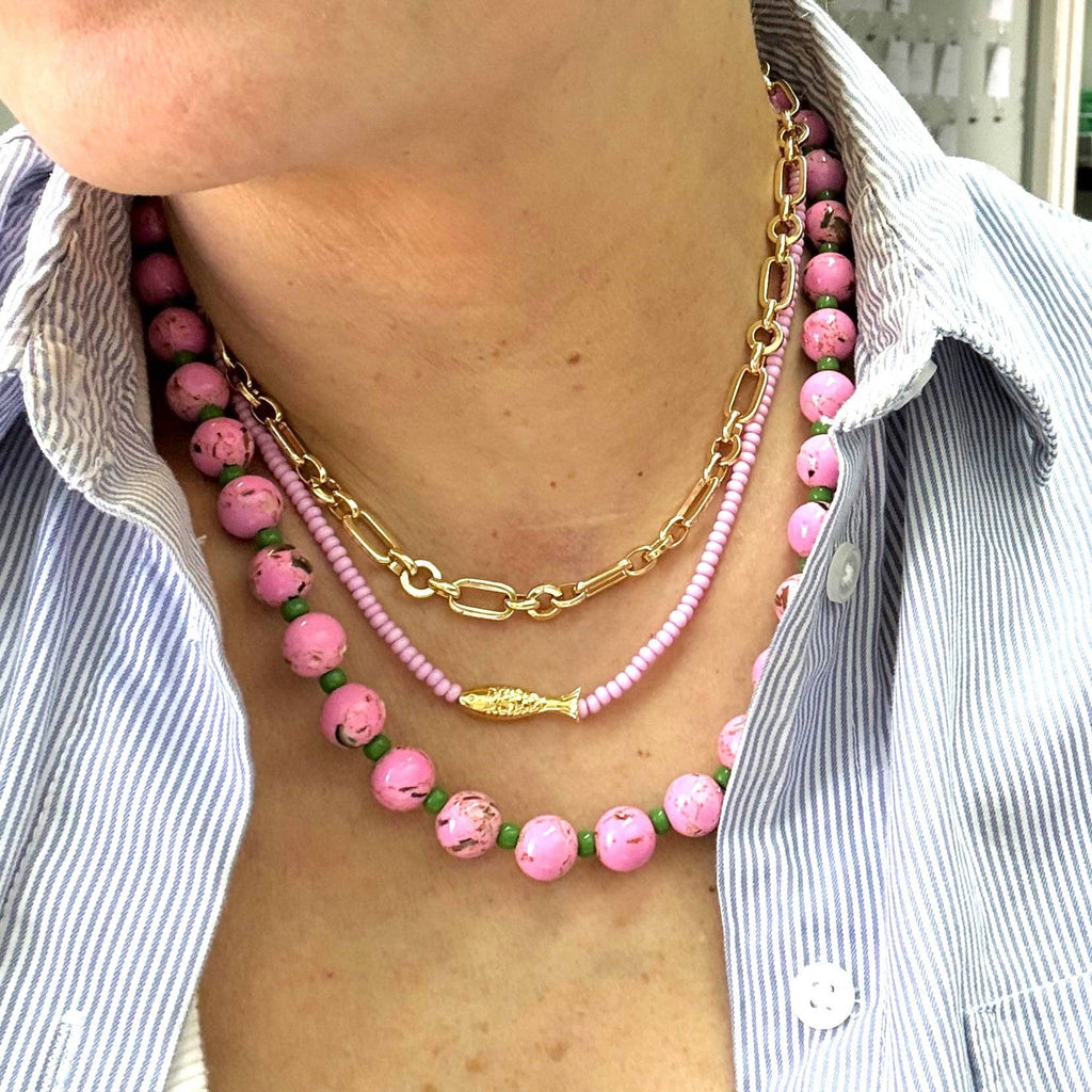 Desert Bloom Lilac Necklace: 18 inch