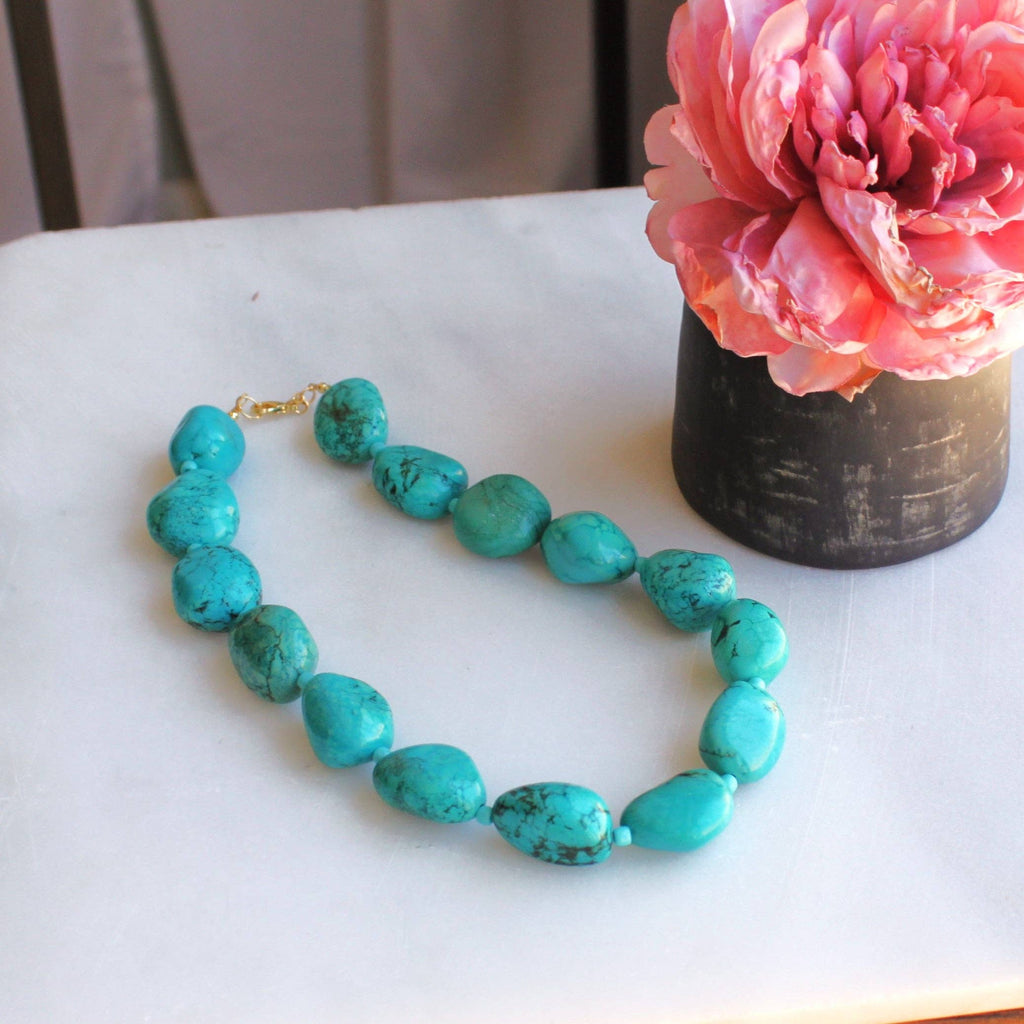 Desert Skies Turquoise Necklace: 16 inch