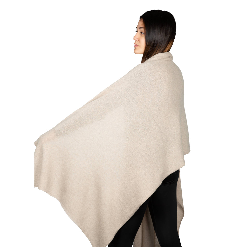 Benny Top - Classic pure cashmere wrap: Baby pink