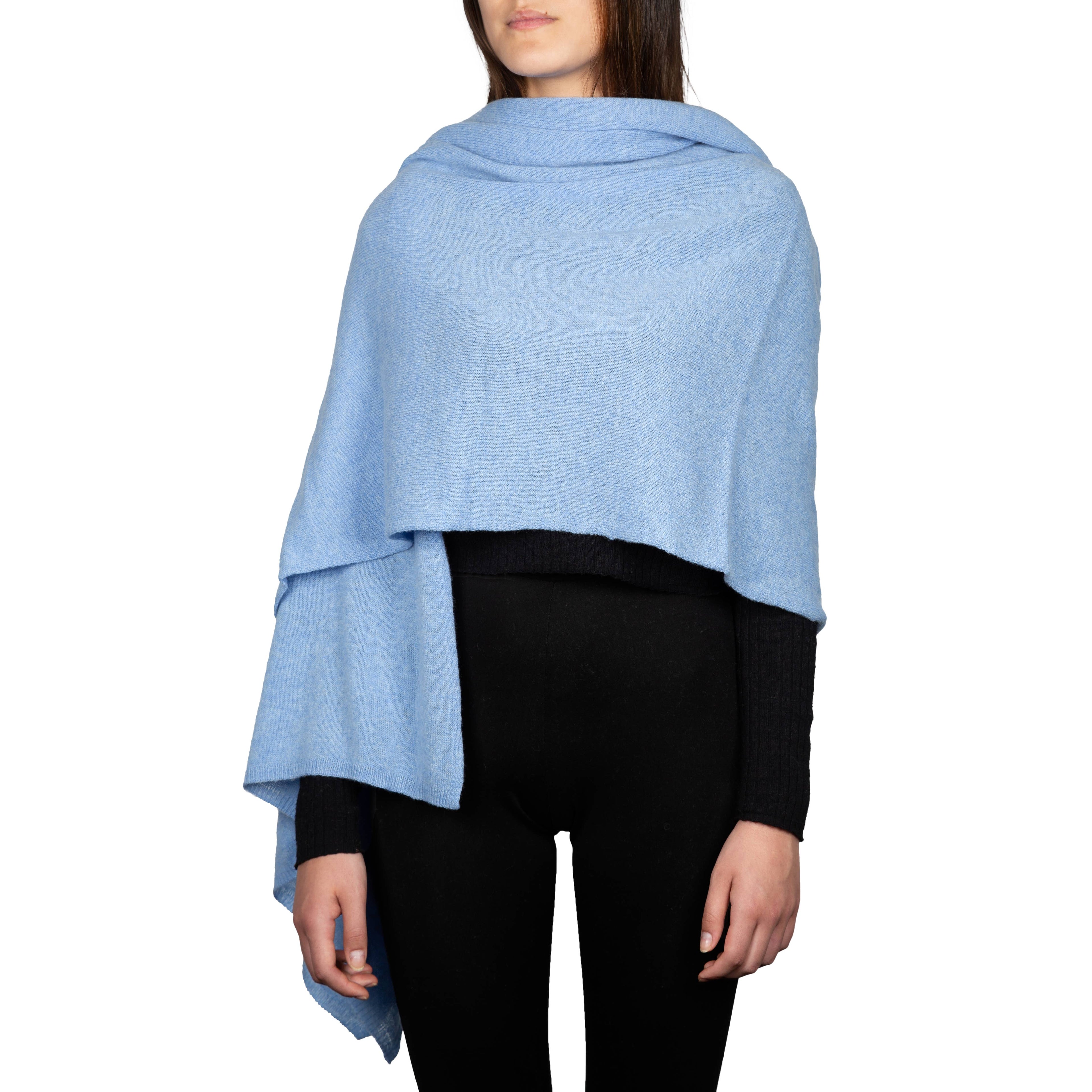 Benny Top - Classic pure cashmere wrap: Baby pink