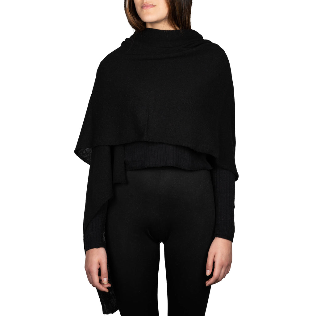 Benny Top - Classic pure cashmere wrap: Baby pink