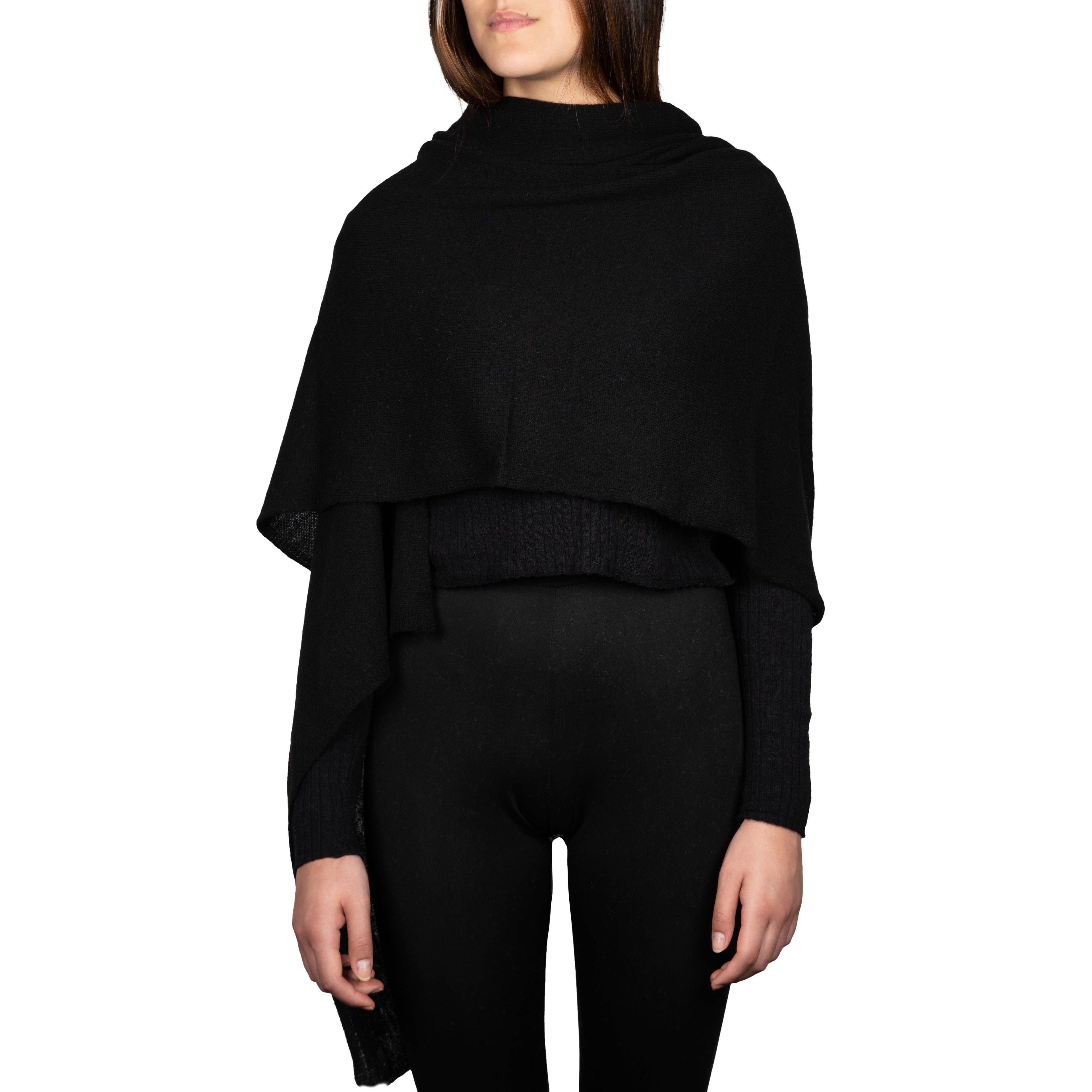 Benny Top - Classic pure cashmere wrap: Baby pink