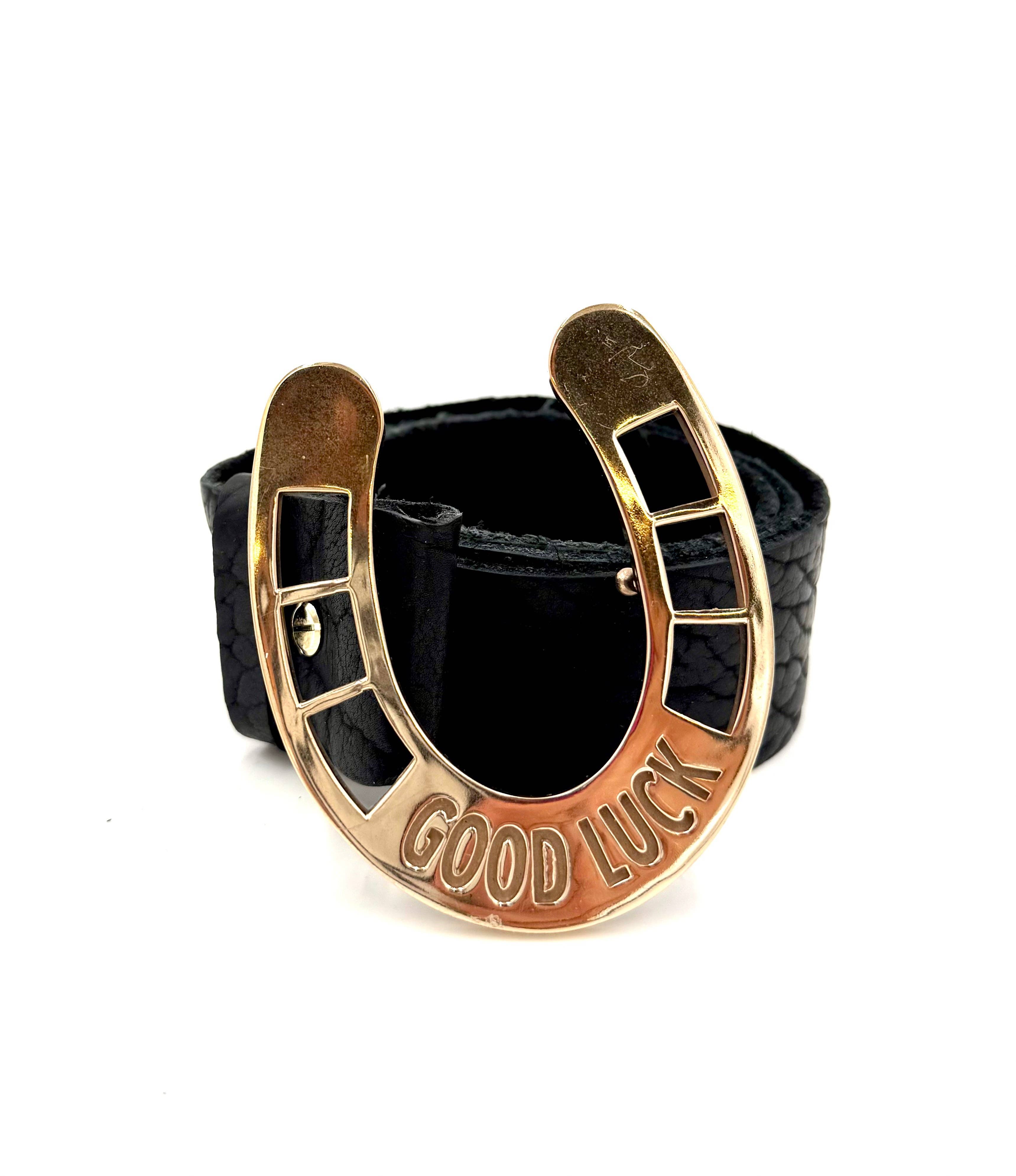 Horseshoe Belt: Black S/M